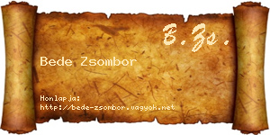 Bede Zsombor névjegykártya