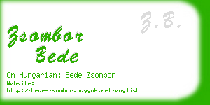 zsombor bede business card